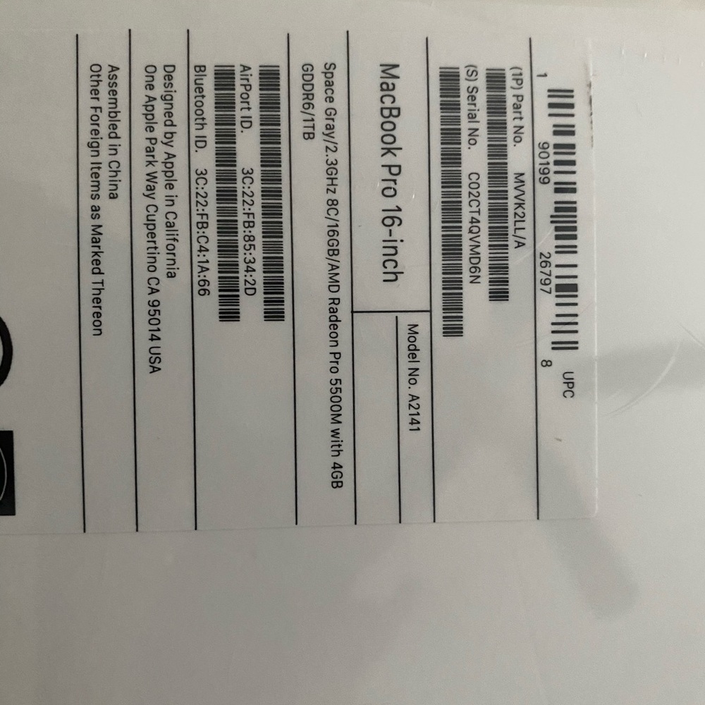 Brand new 16in MacBook Pro still in plastic - Picture 2 of 2